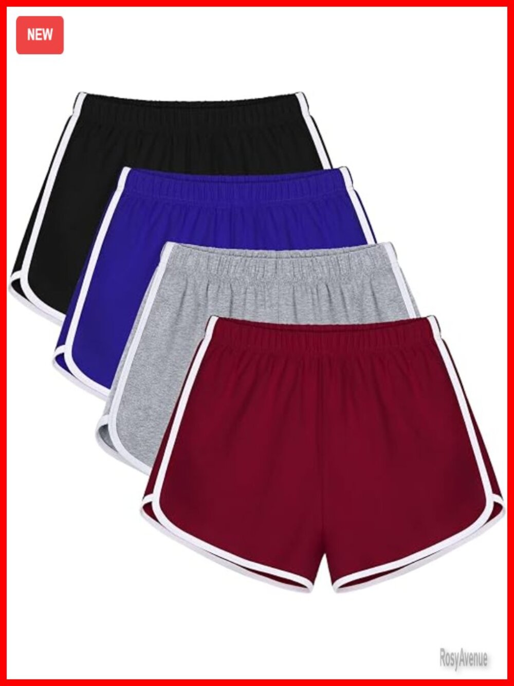 4 Pack Cotton Yoga Shorts for Women Loose Fit Running Athletic Shorts with